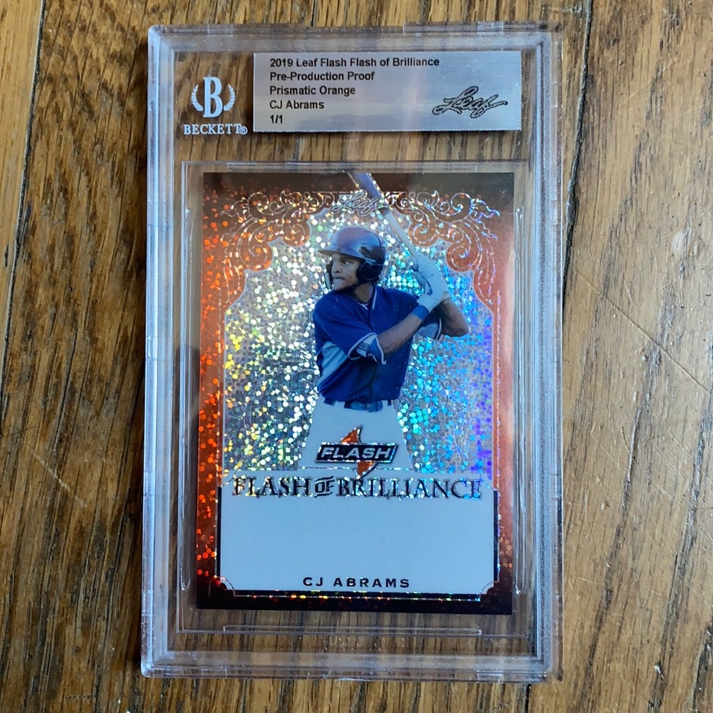 1/1 CJ Abrams San Diego Padres Leaf Baseball Card